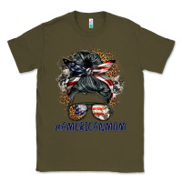 Army Green americanmom messy bun Classic Tee - BarkalooDesign
