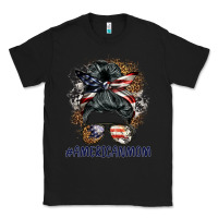 Black americanmom messy bun Classic Tee - BarkalooDesign