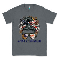 Charcoal Heather americanmom messy bun Classic Tee - BarkalooDesign