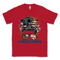 Red americanmom messy bun Classic Tee - BarkalooDesign