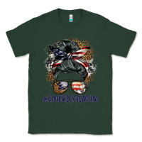 Sports Green americanmom messy bun Classic Tee - BarkalooDesign