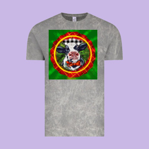 Christmas Baby Holstein Face Vintage Tee Designed By Lillyallendesigns