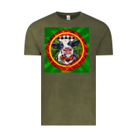 Vintage Olive christmas baby holstein face Vintage Tee - LillyAllenDesigns