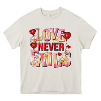 Cream Love never fails Heavy Core Tee - FaDigitalArtStudio