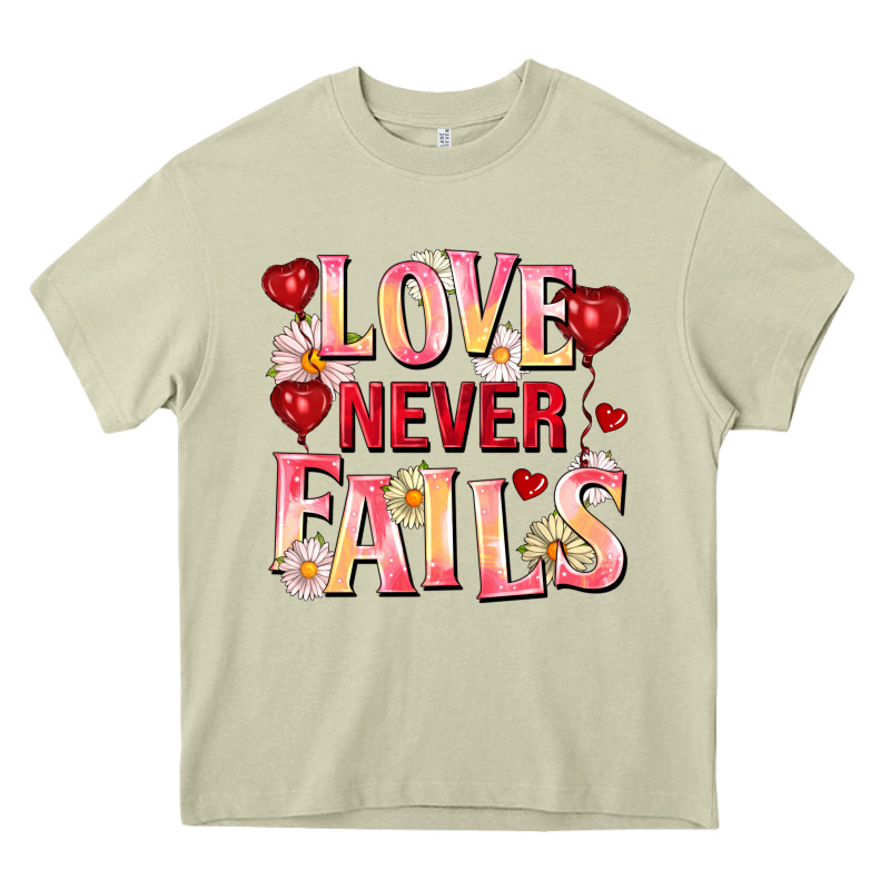 Love Never Fails Heavy Core Tee by FaDigitalArtStudio | Teevron
