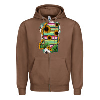 Chestnut Mississippi Map Sunflower Cactus Serape Zipper Hoodie - RanaPortraitStore