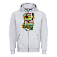 Heather Grey Mississippi Map Sunflower Cactus Serape Zipper Hoodie - RanaPortraitStore