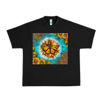 Black Monarch Butterfly Sunflower Urban Heavy Tee - LillyAllenDesigns