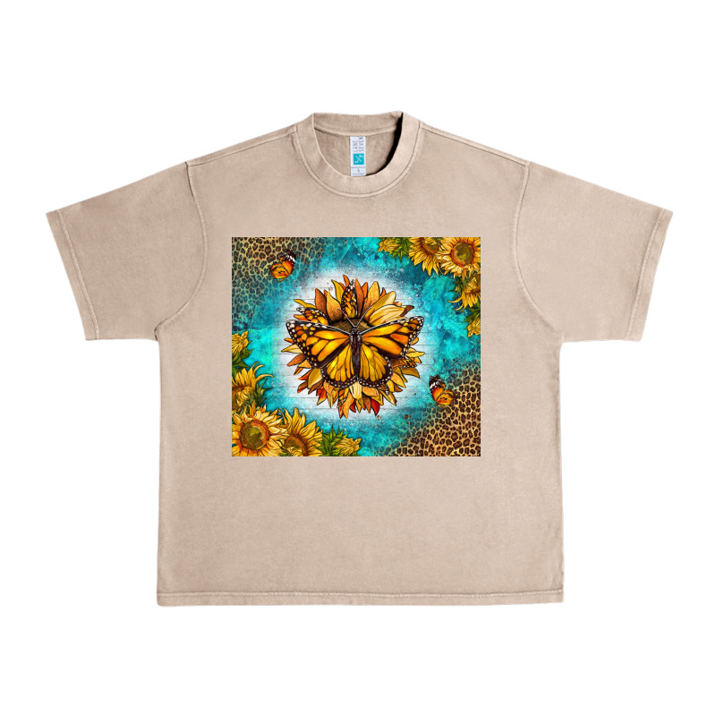 Monarch Butterfly Sunflower Urban Heavy Tee by LillyAllenDesigns | Teevron