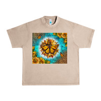 French Oak Monarch Butterfly Sunflower Urban Heavy Tee - LillyAllenDesigns