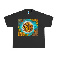 Pigment Black Monarch Butterfly Sunflower Urban Heavy Tee - LillyAllenDesigns