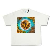 Pistachio Monarch Butterfly Sunflower Urban Heavy Tee - LillyAllenDesigns