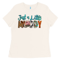 Bone Western Just A Little Moody Cow Ladies Tee - LillyAllenDesigns