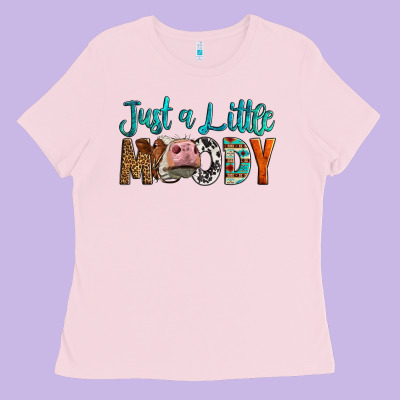 Western Just A Little Moody Cow Ladies Tee Designed By Lillyallendesigns