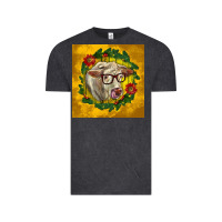 Vintage Black christmas charolais cow face Vintage Tee - LillyAllenDesigns