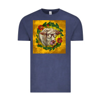 Vintage Denim christmas charolais cow face Vintage Tee - LillyAllenDesigns