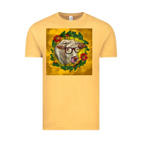Vintage Mustard christmas charolais cow face Vintage Tee - LillyAllenDesigns