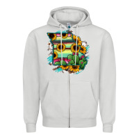 Missouri Map Sunflower Cactus Serape Zipper Hoodie | Teevron
