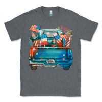 Charcoal Heather Customize USA truck Classic Tee - FaDigitalArtStudio