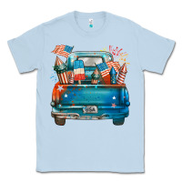 Dusty Blue Customize USA truck Classic Tee - FaDigitalArtStudio