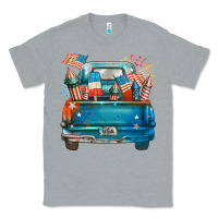 Heather Grey Customize USA truck Classic Tee - FaDigitalArtStudio