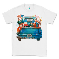 White Customize USA truck Classic Tee - FaDigitalArtStudio