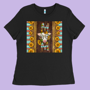 Western Baby Calf Mom Ladies Tee Designed By Lillyallendesigns