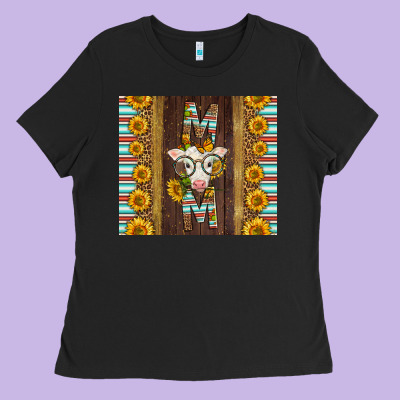 Western Baby Calf Mom Ladies Tee Designed By Lillyallendesigns