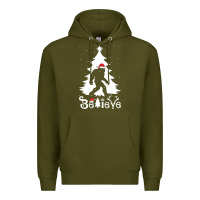 Army Green bigfoot christmas shirt Premium Hoodie - DesigneFamous