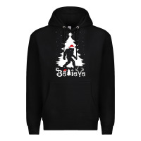 Black bigfoot christmas shirt Premium Hoodie - DesigneFamous