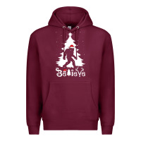 Burgundy bigfoot christmas shirt Premium Hoodie - DesigneFamous