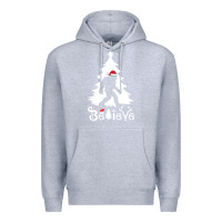 Heather Grey bigfoot christmas shirt Premium Hoodie - DesigneFamous