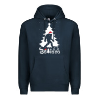 Navy bigfoot christmas shirt Premium Hoodie - DesigneFamous