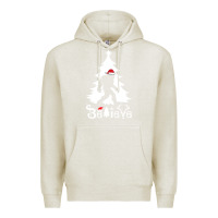 Oatmeal Heather bigfoot christmas shirt Premium Hoodie - DesigneFamous