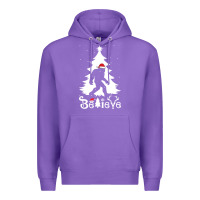 Purple bigfoot christmas shirt Premium Hoodie - DesigneFamous