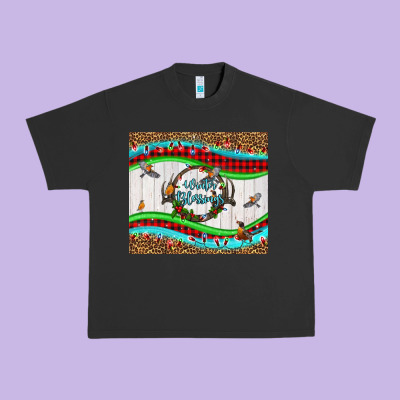 Winter Blessings Leopard Urban Heavy Tee Designed By Lillyallendesigns