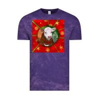 Cloud Purple christmas hereford calf Vintage Tee - LillyAllenDesigns