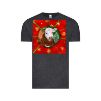 Vintage Black christmas hereford calf Vintage Tee - LillyAllenDesigns