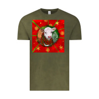 Vintage Olive christmas hereford calf Vintage Tee - LillyAllenDesigns