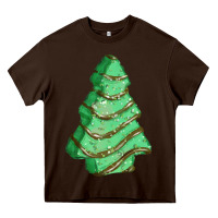 Chocolate Brown green christmas cake Heavy Core Tee - FaDigitalArtStudio