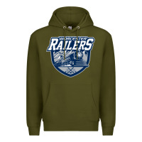 Army Green worcester railers Premium Hoodie - DesigneFamous