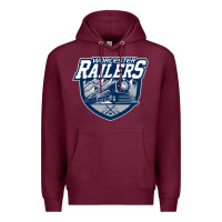 Burgundy worcester railers Premium Hoodie - DesigneFamous
