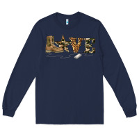 Navy camouflage military boots love Long Sleeve Tee - Artiststas