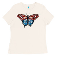 Patriotic American Butterfly Ladies Tee | Teevron