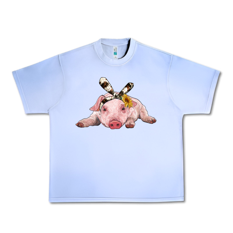 Baby Pig With Cowhide Ribbon Urban Heavy Tee by RanaPortraitStore | Teevron