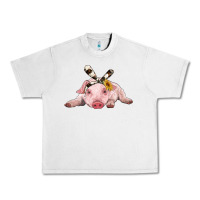 Lunar Rock baby pig with cowhide ribbon Urban Heavy Tee - RanaPortraitStore