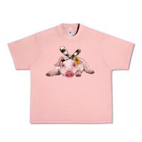 Salmon baby pig with cowhide ribbon Urban Heavy Tee - RanaPortraitStore