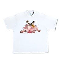 White baby pig with cowhide ribbon Urban Heavy Tee - RanaPortraitStore