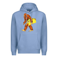 Colony Blue bigfoot carrying taco Premium Hoodie - DesigneFamous