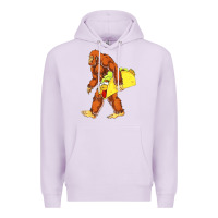 Lilac bigfoot carrying taco Premium Hoodie - DesigneFamous